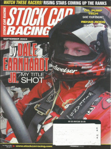 STOCK CAR RACING 2003 SEPT - Earnhardt, Johnson, Eldora Track, Steering, Rods